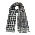 Bufanda en 100% Seda con Gran Calidad y Diseño Pico de Gallo para Mujer