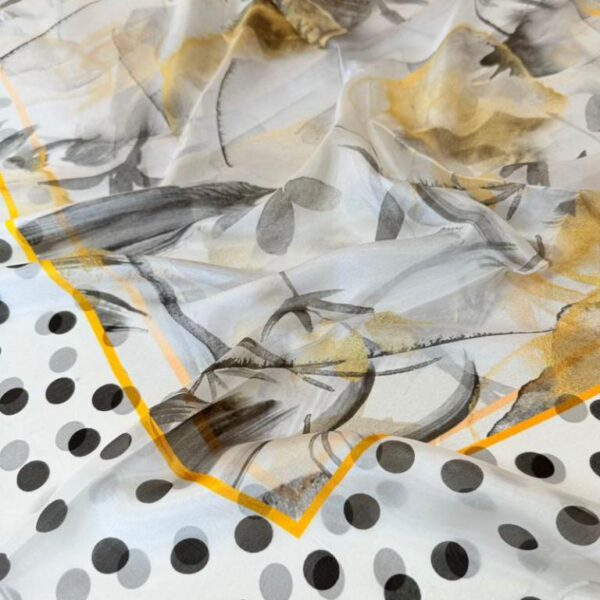 Bufanda de Seda 100% con Diseño de Puntos y Estilo Original para Mujer - Imagen 3