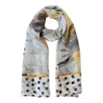 Bufanda de Seda 100% con Diseño de Puntos y Estilo Original para Mujer