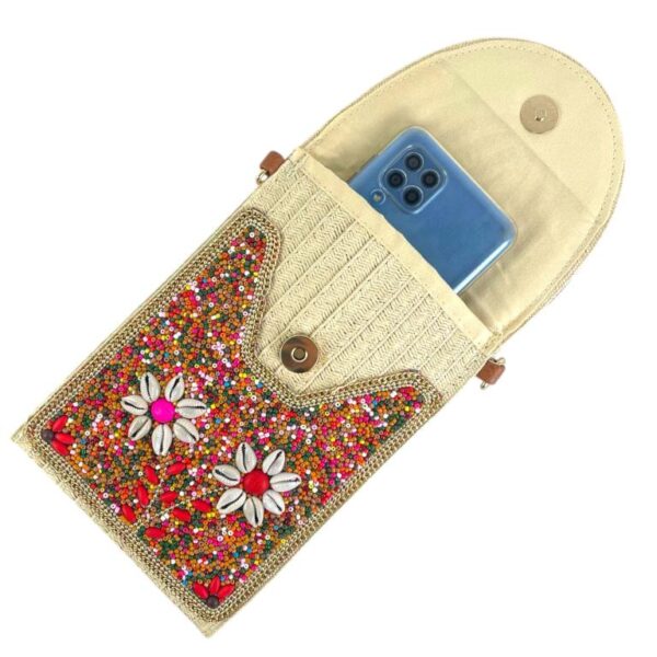 Bolsito Portamovil de Mujer en Papel con Diseño Original, Solapa de Botón y Gran Calidad - Imagen 9