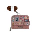 Monedero Sintético Sweet Candy con Diseño Gato, Asa Larga y Trasero Transparente para Mujer