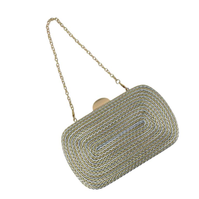 Bolso de Fiesta Sintético para Mujer con Cierre Magnético y 2 Asas Extraíbles Estilo Cadena