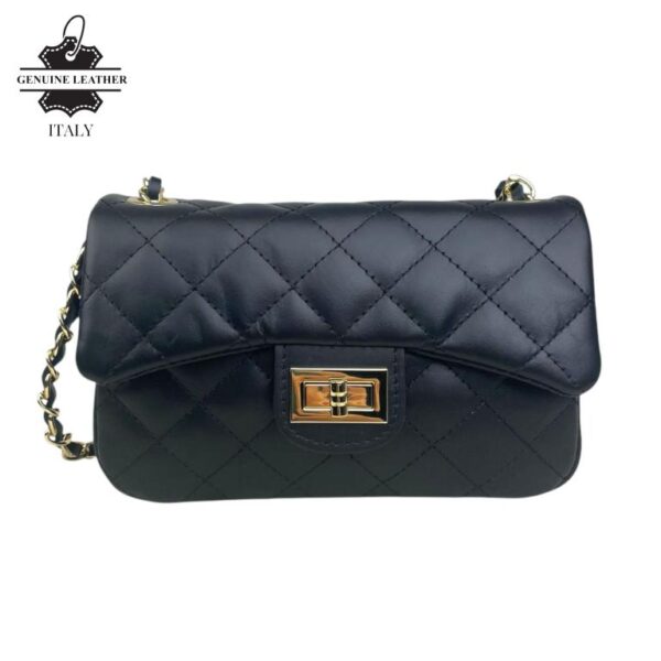 Bolso acolchado con solapa Piel auténtico para regalos Mujer - Imagen 3