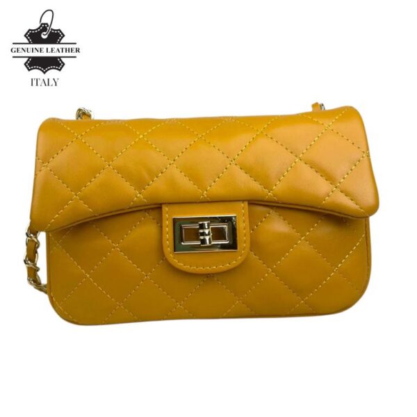 Bolso acolchado con solapa Piel auténtico para regalos Mujer - Imagen 2