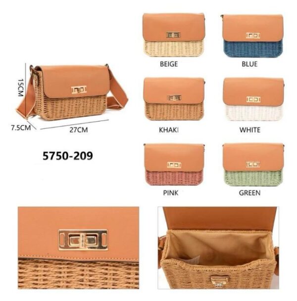 Bolso Bandolera Papel Solapa Giro, Gran Calidad y Tira Ajustable Mujer - Imagen 2