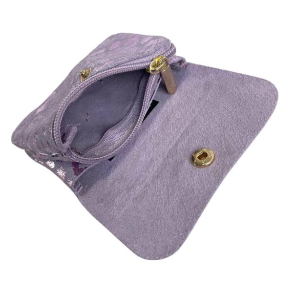 Monedero de Piel Italiana con 3 compartimentos y Diseño Leopardo Brillante para Mujer - Imagen 6