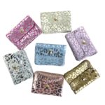Monedero de Piel Italiana con 3 compartimentos y Diseño Leopardo Brillante para Mujer - Imagen 2