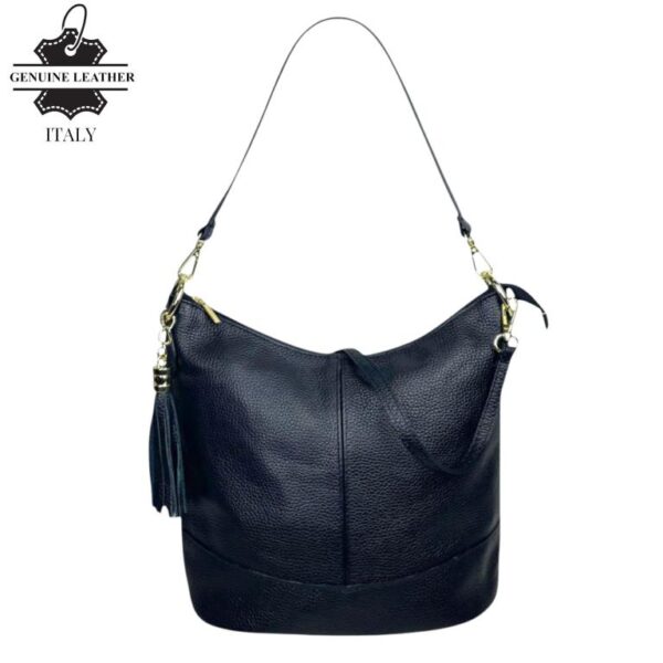 Bolso de Hombro en Piel con Bolsillo Trasero, Enganche Dorado y Asa Larga Mujer - Imagen 21