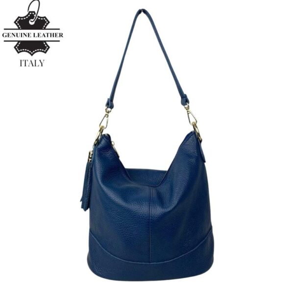 Bolso de Hombro en Piel con Bolsillo Trasero, Enganche Dorado y Asa Larga Mujer - Imagen 18