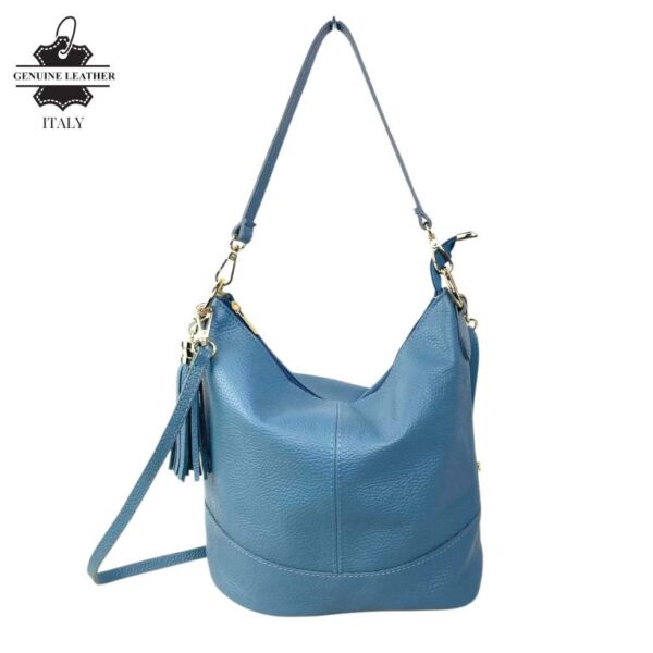 Bolso de Hombro en Piel con Bolsillo Trasero, Enganche Dorado y Asa Larga Mujer - Imagen 25