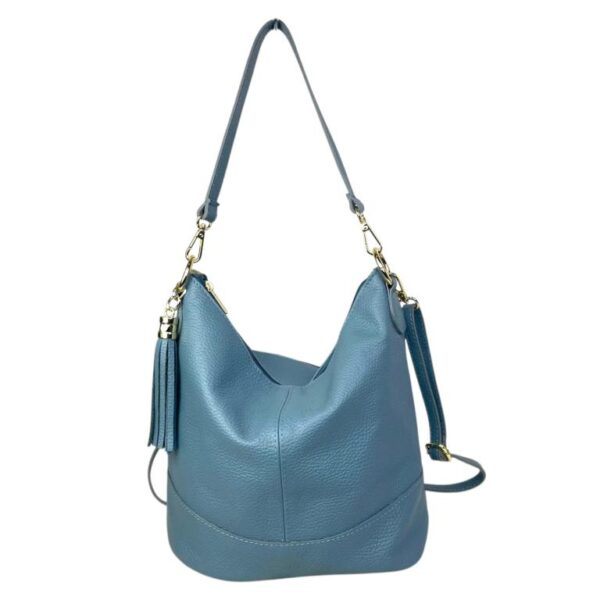 Bolso de Hombro en Piel con Bolsillo Trasero, Enganche Dorado y Asa Larga Mujer - Imagen 24