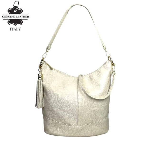 Bolso de Hombro en Piel con Bolsillo Trasero, Enganche Dorado y Asa Larga Mujer - Imagen 23