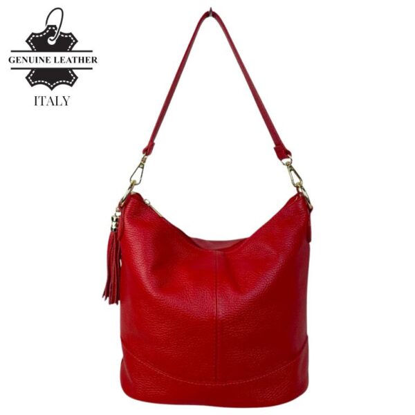 Bolso de Hombro en Piel con Bolsillo Trasero, Enganche Dorado y Asa Larga Mujer - Imagen 20