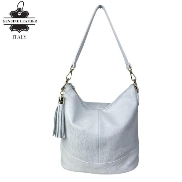 Bolso de Hombro en Piel con Bolsillo Trasero, Enganche Dorado y Asa Larga Mujer - Imagen 22