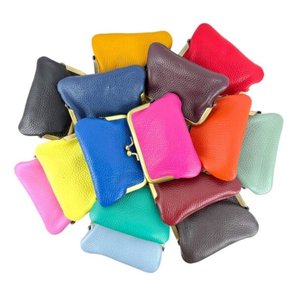 Monedero de Piel Italiana con Cierre de Click, Tamaño Compacto y Gran Calidad para Mujer - Imagen 2