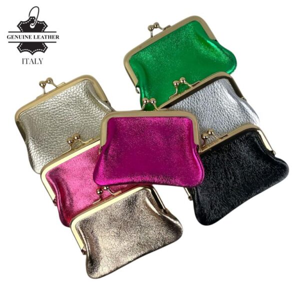 Monedero de Piel Italiana con Cierre de Click, Tamaño Compacto y Gran Calidad para Mujer - Imagen 3