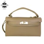 Bolso de Mano en Piel Italiana para Mujer con Asa Corta, Tira Bandolera y Solapa de Giro - Imagen 4