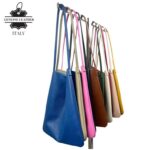 Bolso de Hombro plano en Piel Italiana estilo casual para mujer - Imagen 9