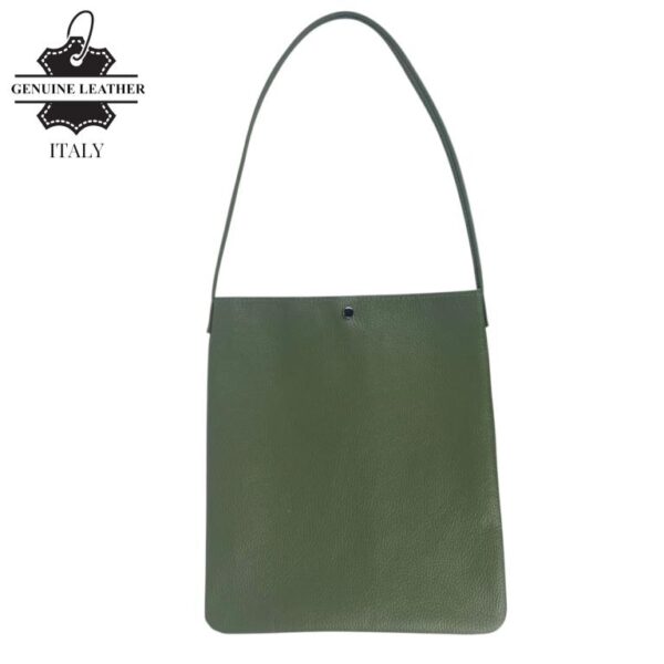 Bolso de Hombro plano en Piel Italiana estilo casual para mujer - Imagen 4