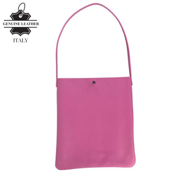 Bolso de Hombro plano en Piel Italiana estilo casual para mujer - Imagen 11