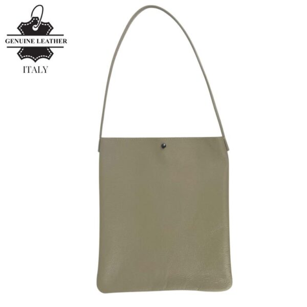 Bolso de Hombro plano en Piel Italiana estilo casual para mujer - Imagen 7