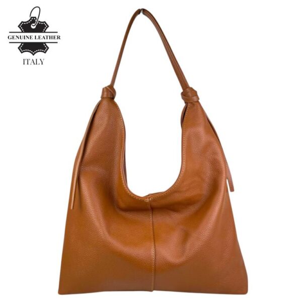 Bolso de Hombro Tipo Hobo en Piel Italiana con Cierre de Cremallera y Gran Calidad para Mujer - Imagen 11