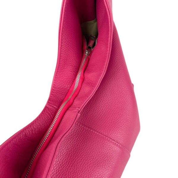 Bolso de Hombro Tipo Hobo en Piel Italiana con Cierre de Cremallera y Gran Calidad para Mujer - Imagen 16