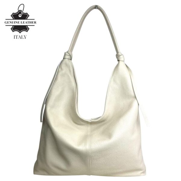 Bolso de Hombro Tipo Hobo en Piel Italiana con Cierre de Cremallera y Gran Calidad para Mujer - Imagen 12