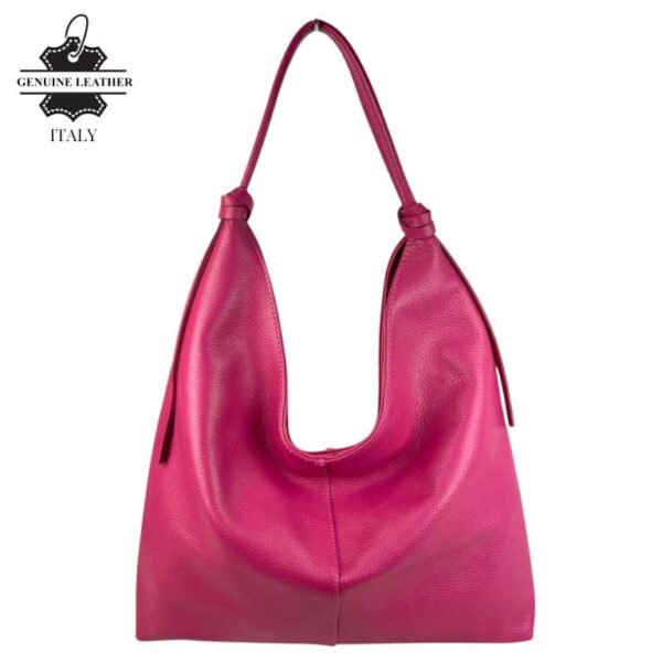 Bolso de Hombro Tipo Hobo en Piel Italiana con Cierre de Cremallera y Gran Calidad para Mujer - Imagen 13