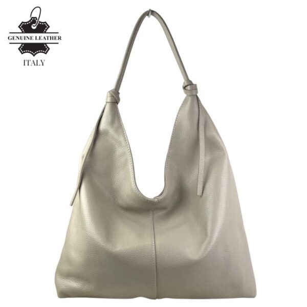 Bolso de Hombro Tipo Hobo en Piel Italiana con Cierre de Cremallera y Gran Calidad para Mujer - Imagen 4