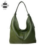 Bolso de Hombro Tipo Hobo en Piel Italiana con Cierre de Cremallera y Gran Calidad para Mujer - Imagen 3