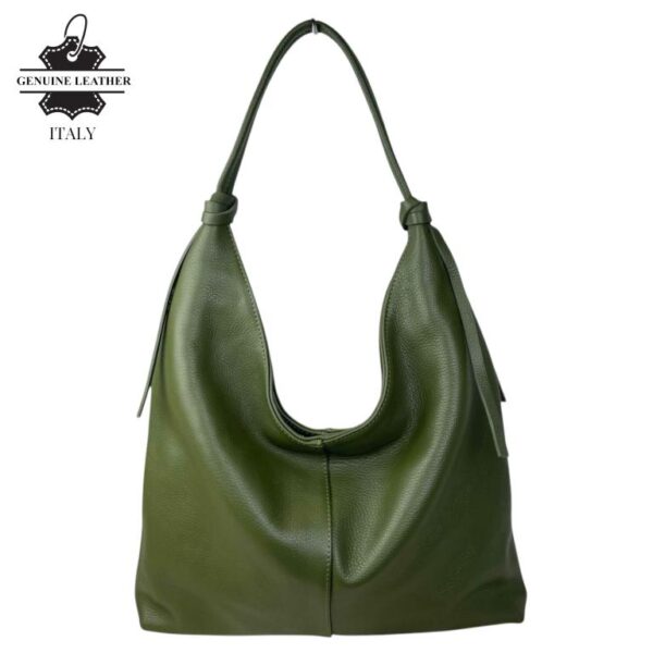 Bolso de Hombro Tipo Hobo en Piel Italiana con Cierre de Cremallera y Gran Calidad para Mujer - Imagen 3