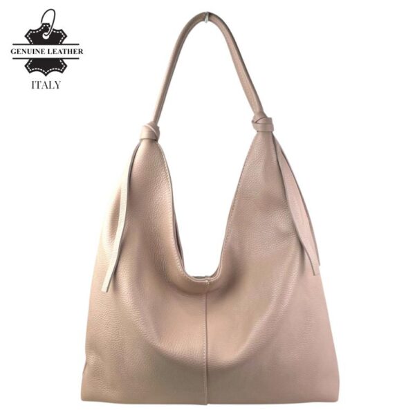 Bolso de Hombro Tipo Hobo en Piel Italiana con Cierre de Cremallera y Gran Calidad para Mujer - Imagen 5