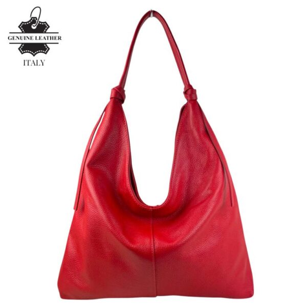 Bolso de Hombro Tipo Hobo en Piel Italiana con Cierre de Cremallera y Gran Calidad para Mujer - Imagen 2