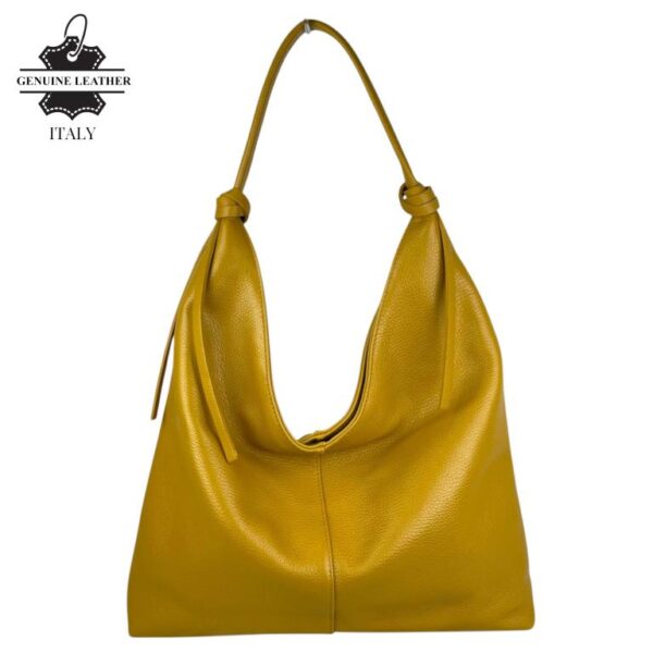 Bolso de Hombro Tipo Hobo en Piel Italiana con Cierre de Cremallera y Gran Calidad para Mujer - Imagen 8