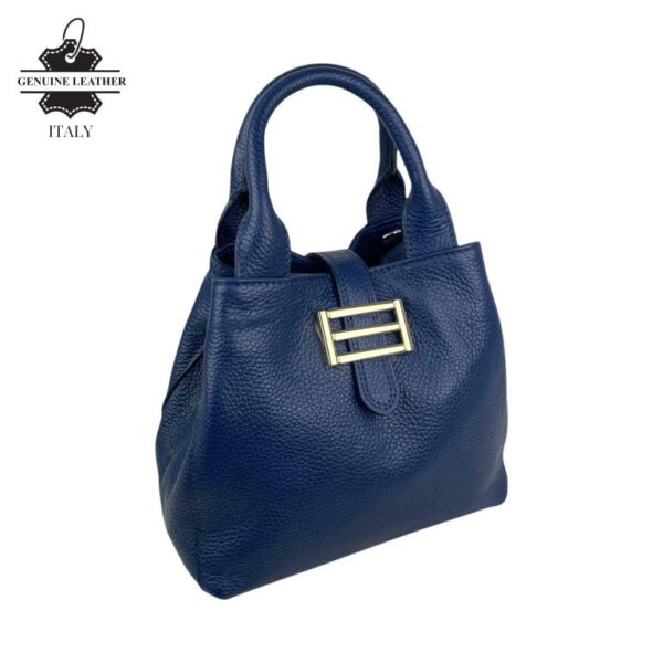 Bolso de Mano Piel Italiana 2 Formas, Solapa Botón, Cremallera y Enganche Mujer - Imagen 13