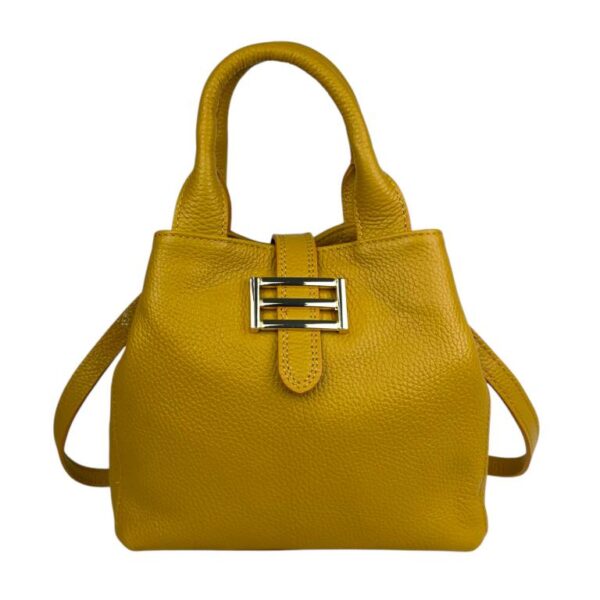 Bolso de Mano Piel Italiana 2 Formas, Solapa Botón, Cremallera y Enganche Mujer - Imagen 17