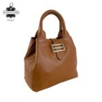 Bolso de Mano Piel Italiana 2 Formas, Solapa Botón, Cremallera y Enganche Mujer - Imagen 14