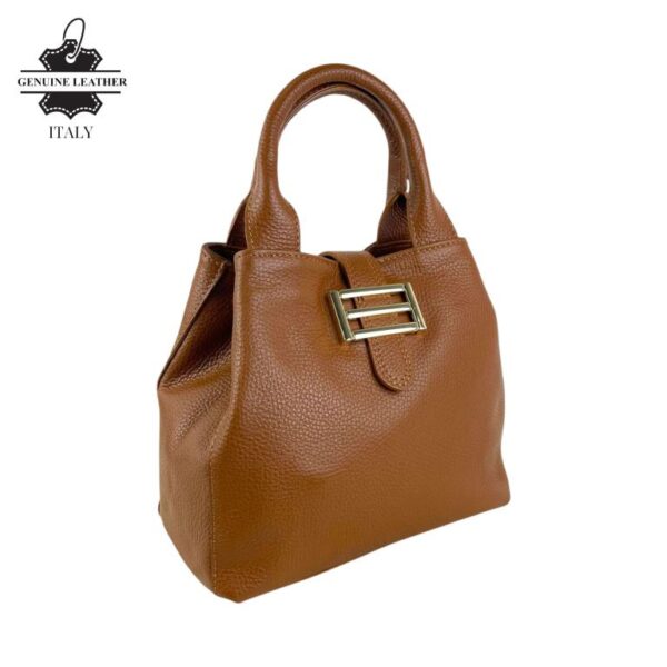 Bolso de Mano Piel Italiana 2 Formas, Solapa Botón, Cremallera y Enganche Mujer - Imagen 14