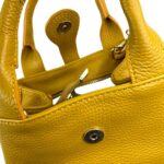 Bolso de Mano Piel Italiana 2 Formas, Solapa Botón, Cremallera y Enganche Mujer - Imagen 5