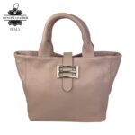 Bolso de Mano Piel Italiana 2 Formas, Solapa Botón, Cremallera y Enganche Mujer - Imagen 8