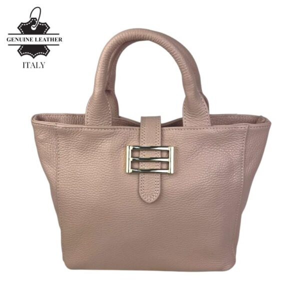 Bolso de Mano Piel Italiana 2 Formas, Solapa Botón, Cremallera y Enganche Mujer - Imagen 8