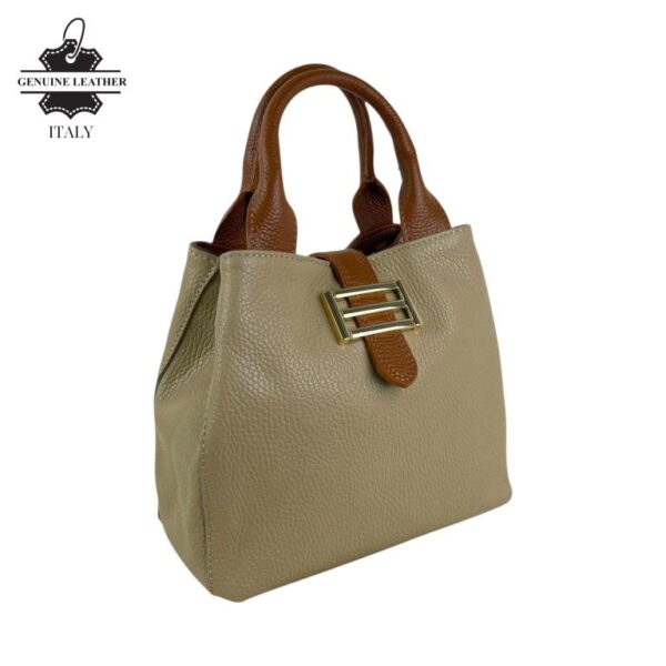 Bolso de Mano Piel Italiana 2 Formas, Solapa Botón, Cremallera y Enganche Mujer - Imagen 11