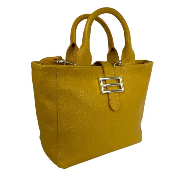 Bolso de Mano Piel Italiana 2 Formas, Solapa Botón, Cremallera y Enganche Mujer - Imagen 18