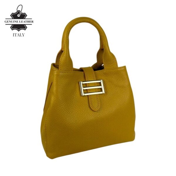 Bolso de Mano Piel Italiana 2 Formas, Solapa Botón, Cremallera y Enganche Mujer - Imagen 19