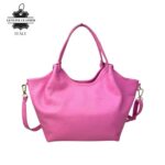 Bolso hombro Trapezoidal Piel Italiana para Mujer Cremallera