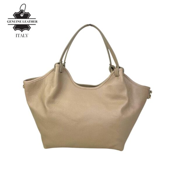 Bolso hombro Trapezoidal Piel Italiana para Mujer Cremallera - Imagen 4