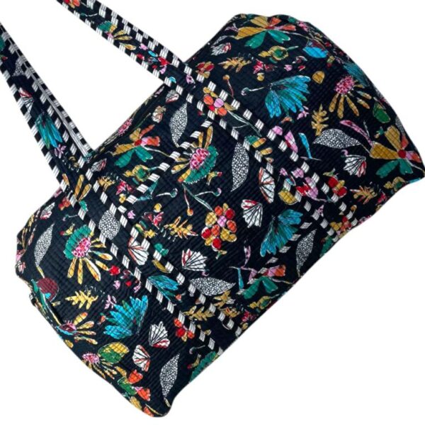 Bolso de Viaje Acolchado Algodón para Mujer con Asas Largas y Cremallera - Imagen 7