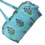 Bolso de Viaje Acolchado Algodón para Mujer con Asas Largas y Cremallera - Imagen 9