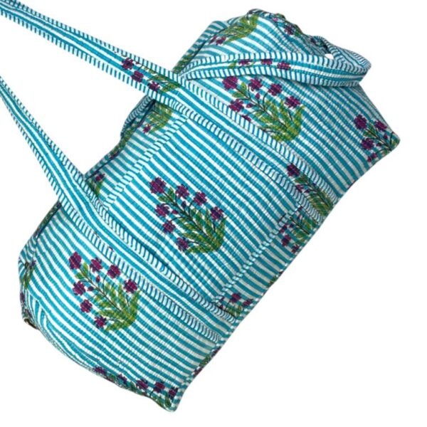 Bolso de Viaje Acolchado Algodón para Mujer con Asas Largas y Cremallera - Imagen 9